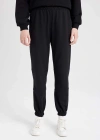 Jogger Eşofman Altı Beli Paçası Lastikli Cepli Uzun Boy Basic Düz D6646AX24WN
