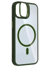 Joko Apple iPhone 11 Remim Lensli Magsafe Standlı Kapak - Koyu Yeşil