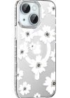 Joko Apple iPhone 14 Floral Magsafe Kapak - Beyaz
