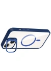 Joko Apple iPhone 14 Remim Lensli Magsafe Standlı Kapak - Lacivert