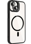 Joko Apple iPhone 15 Plus Remim Lensli Magsafe Standlı Kapak - Siyah