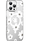Joko Apple iPhone 15 Pro Floral Magsafe Kapak - Beyaz