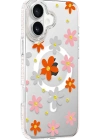 Joko Apple iPhone 16 Floral Magsafe Kapak - Turuncu