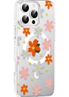 Joko Apple iPhone 16 Pro Floral Magsafe Kapak - Turuncu