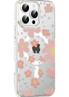 Joko Apple iPhone 16 Pro Max Floral Magsafe Kapak - Pembe