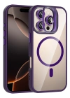 Joko Apple iPhone 16 Pro Max Remim Lensli Magsafe Standlı Kapak - Derin Mor