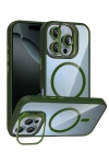 Joko Apple iPhone 16 Pro Max Remim Lensli Magsafe Standlı Kapak - Koyu Yeşil