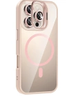 Joko Apple iPhone 16 Pro Max Remim Lensli Magsafe Standlı Kapak - Pembe