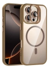 Joko Apple iPhone 16 Pro Remim Lensli Magsafe Standlı Kapak - Kahverengi