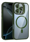 Joko Apple iPhone 16 Pro Remim Lensli Magsafe Standlı Kapak - Koyu Yeşil