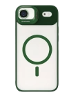 Joko Apple iPhone 17 Air Remim Lensli Magsafe Standlı Kapak - Koyu Yeşil