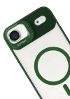 Joko Apple iPhone 17 Air Remim Lensli Magsafe Standlı Kapak - Koyu Yeşil