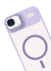 Joko Apple iPhone 17 Air Remim Lensli Magsafe Standlı Kapak - Lila