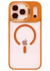 Joko Apple iPhone 17 Pro Max Remim Lensli Magsafe Standlı Kapak - Turuncu