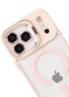 Joko Apple iPhone 17 Pro Remim Lensli Magsafe Standlı Kapak - Pembe