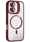 Joko Apple iPhone 17 Remim Lensli Magsafe Standlı Kapak - Bordo