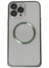 Joko iPhone 13 Pro Max Metal Bumper Magneticsafe Kapak - Yeşil