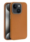 Joko iPhone 15 Kılıf Wonder Deri Magsafe Kapak - Kahverengi
