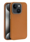 Joko iPhone 15 Kılıf Wonder Deri Magsafe Kapak - Kahverengi
