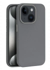Joko iPhone 15 Kılıf Wonder Deri Magsafe Kapak - Titan Gri