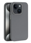 Joko iPhone 15 Kılıf Wonder Deri Magsafe Kapak - Titan Gri