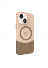 Joko iPhone 15 PC Suit Magsafe Kapak - Kahverengi
