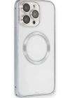 Joko iPhone 15 Pro Kılıf Metal Bumper Magneticsafe Kapak - Gri