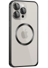 Joko iPhone 15 Pro Max Kılıf Metal Bumper Magneticsafe Kapak - Siyah