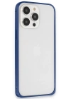 Joko iPhone 15 Pro Metal Bumper Mat Kapak - Lacivert