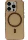 Joko iPhone 16 Pro Max Gleam PC Sert Magsafe Kılıf - Şeffaf-Gold