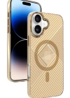 Joko iPhone 16 Stella PC Sert Magsafe Kılıf - Gold
