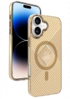 Joko iPhone 16 Stella PC Sert Magsafe Kılıf - Gold