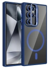 Joko Samsung Galaxy S23 Ultra Remim Lensli Magsafe Standlı Kapak - Lacivert