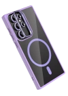 Joko Samsung Galaxy S24 Ultra Remim Lensli Magsafe Standlı Kapak - Lila
