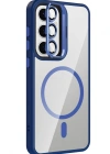 Joko Samsung Galaxy S25 Remim Lensli Magsafe Standlı Kapak - Lacivert