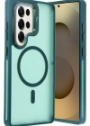 Joko Samsung Galaxy S25 Ultra Flet Lens Magsafe Kapak - Koyu Yeşil