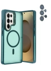 Joko Samsung Galaxy S25 Ultra Flet Lens Magsafe Kapak - Koyu Yeşil