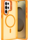 Joko Samsung Galaxy S25 Ultra Flet Lens Magsafe Kapak - Turuncu