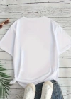 Kadın Beyaz Ive Got Your Back Grafik Tişört - Eğlenceli Çubuk Tasarımlı Oversize Günlük Kısa Kollu Tişört, Polyester Örgü, Yuvarlak Yaka, İlkbahar ve Yaz için Mükemmel, Günlük Giyim Tişört | Eğlenceli Tasarım | Polyester Kumaş - Beyaz