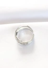 Kalın Silver Renk Ayarlanabilir Yüzük