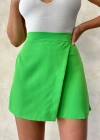 Kapaklı şort etek yeşil s24901