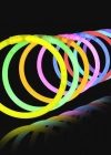 Karanlıkta Yanan Parlayan Fosforlu Glow Stick Çubuk Bileklik 50 Adet