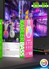 Karler Bass KRH1 RGB Kafaüstü Kablosuz Kulaklık - Siyah