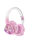 Karler Bass Tune 650 BT RGB Kablosuz Kafaüstü Kulaklık - Pembe