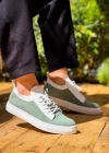 KB-110  Kuback Yeşil Triko Yüksek Taban Bağcıklı Günlük Erkek Ayakkabı