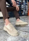 KB-703 Kuback Bej Süet Lastikli Günlük Erkek Ayakkabı