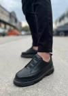 KB-703 Kuback Kömür Cilt Lastikli Günlük Erkek Ayakkabı