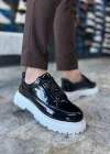 KB-703 Kuback Siyah Rugan Lastikli Günlük Erkek Ayakkabı