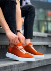 KB-X204 Kuback Turuncu Keten Beyaz Yüksek Taban Günlük Erkek Spor Ayakkabı