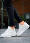 KB-X8 Kuback Beyaz Cilt Beyaz Yüksek Taban Günlük Spor Ayakkabı